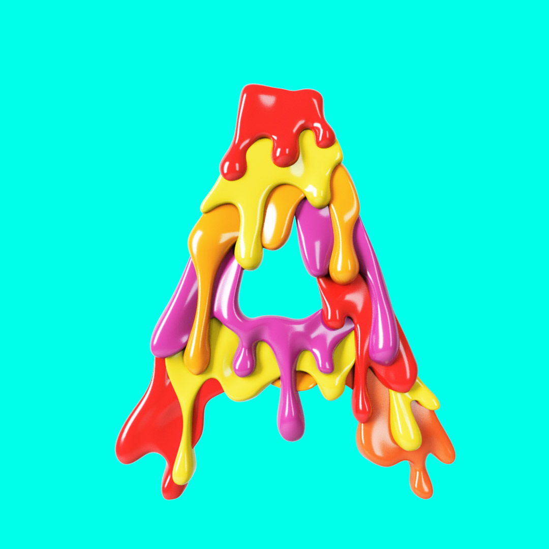 YIPPIEHEY_Samsung_A_3d-Letters_drips